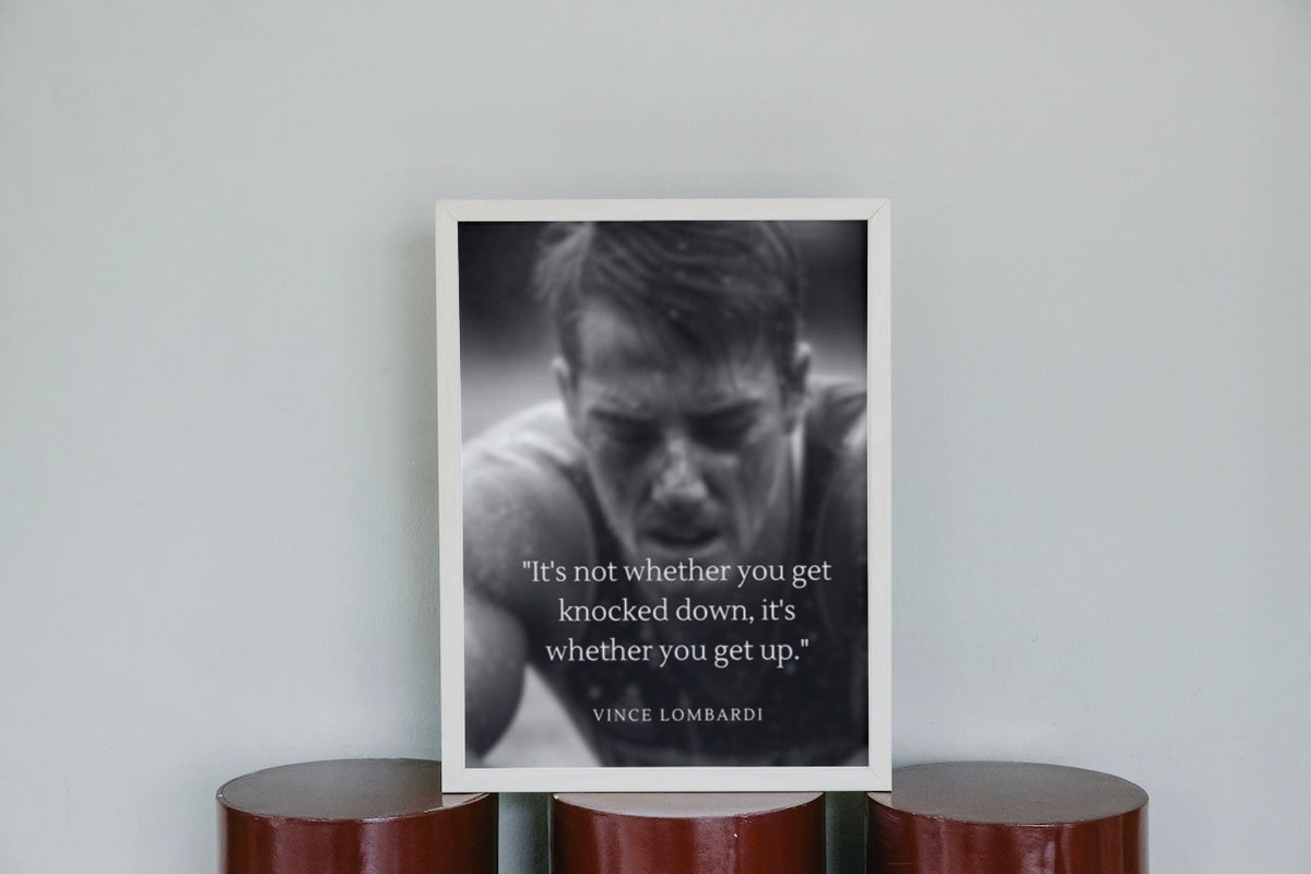 Get Back Up - Vince Lombardi Quote - Inspirational Digital Print, image size:1200x800