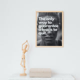 "Never Quit" - Morgan Freeman Quote Inspirational Digital Print