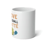 I Love Pickleball A Latté Jumbo Mug, 20oz