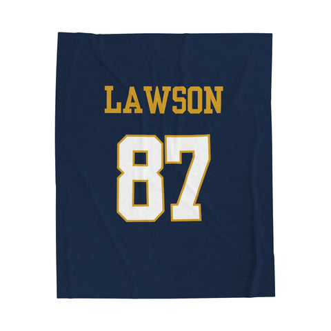 Custom Velveteen Plush Blanket with Personalized Name & Number - Cozy Gift for Sports Fans