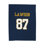 Custom Velveteen Plush Blanket with Personalized Name & Number - Cozy Gift for Sports Fans